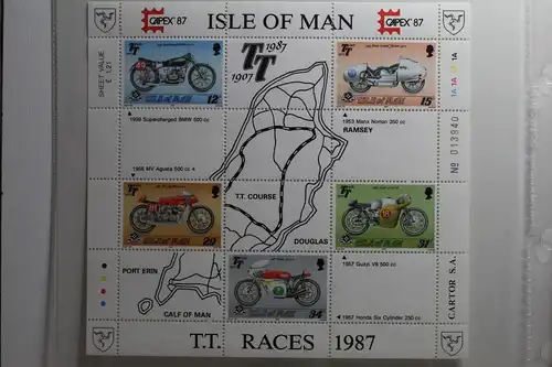 Großbritannien Isle of Man Block 9 mit 339-343 postfrisch #UP593