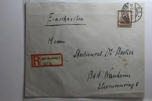 Deutsches Reich 462 auf Brief als Einzelfrankatur R-Brief 869 Bad Nauheim #BA658