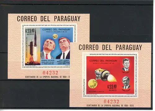 Paraguay Block 124-25 postfrisch Satelliten #IT687