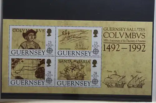 Großbritannien Guernsey Block 8 mit 549-552 postfrisch #UP641