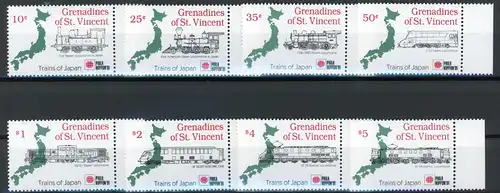 St. Vincent Grenadinen 804-811 postfrisch Eisenbahn #IV428