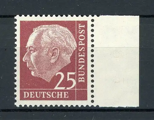 BRD 186 y postfrisch Bogenrand #IT835