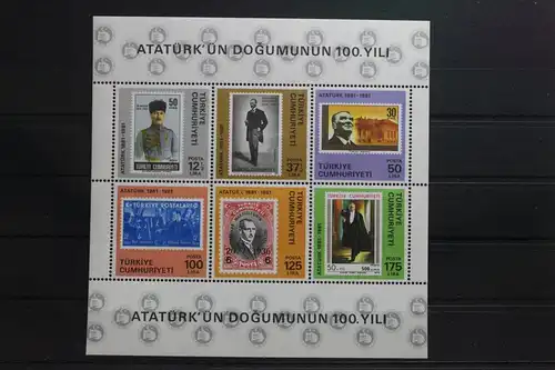 Türkei Block 19 mit 2557-2562 postfrisch #UQ494