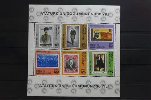 Türkei Block 19 mit 2557-2562 postfrisch #UQ491