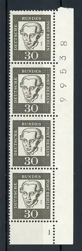 Berlin 206 postfrisch FN/ Formnummer 1, Bogenzählnummer #IU577