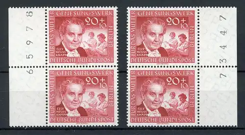 Berlin 178 postfrisch Bogenzählnummer links/ rechts #IT893