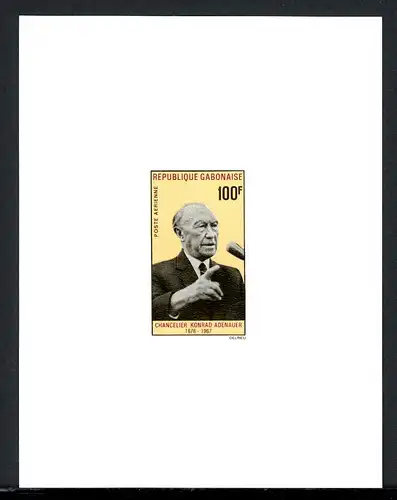 Gabun Ministerblock 296 postfrisch Adenauer #IU661