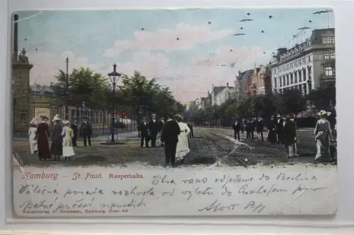 AK Hamburg St. Pauli Reeperbahn 1903 #PI503