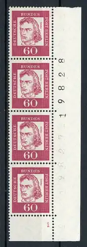 Berlin 209 postfrisch FN/ Formnummer 1, Bogenzählnummer #IU581