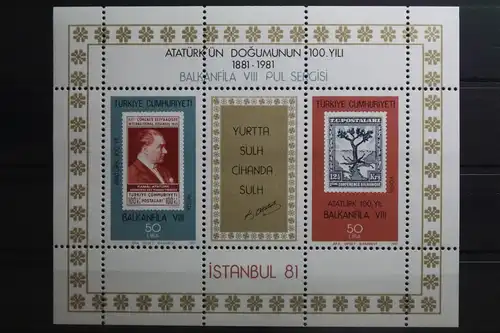 Türkei Block 20 mit 2574-2575 postfrisch #UQ448