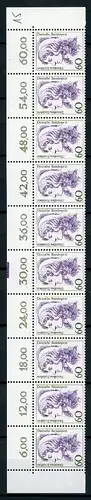 Bund 10er Streifen 1332 postfrisch Seitenkantenmarkierung #JE694