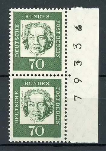 Berlin 210 postfrisch Bogenzählnummer rechts #IU583