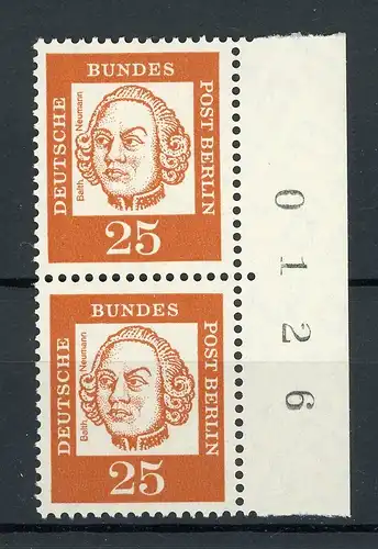 Berlin 205 postfrisch Bogenzählnummer rechts #IT998