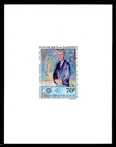 Dahomey Ministerblock 318 postfrisch Adenauer #IU656