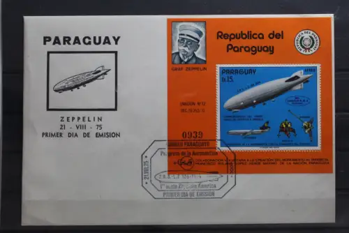 Paraguay Block 246 gestempelt FDC Zeppelin #UK992