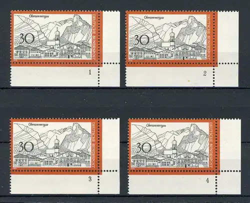 Bund 622 postfrisch FN/ Formnummer 1-4 #IY154