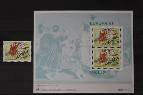 Portugal Madeira Block 2 mit 70 postfrisch Europa #UU868