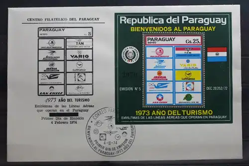 Paraguay Block 217 gestempelt FDC #UK993