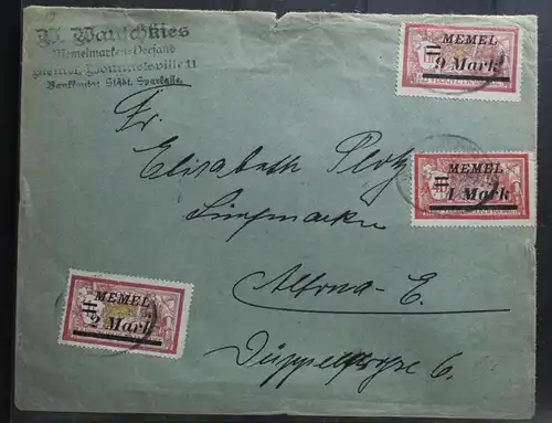Memel auf Brief als Mischfrankatur #BB068
