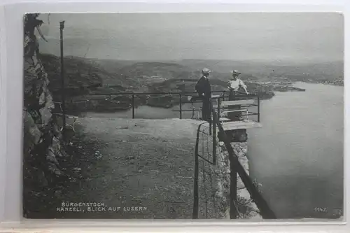 AK Bürgenstock Kanzel, Blick auf Luzern 1909 #PI559