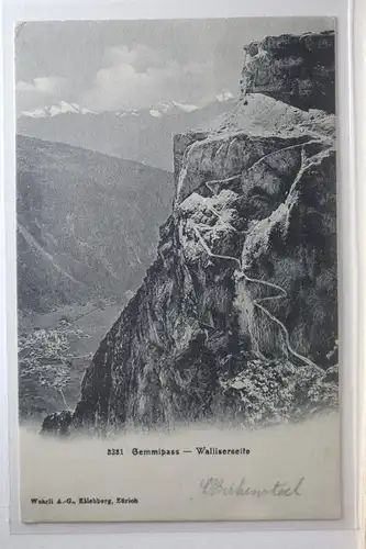 AK Gemmipass Walliserseite 1906 #PI579