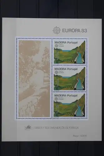Portugal Madeira Block 4 mit 84 postfrisch Europa #UV090