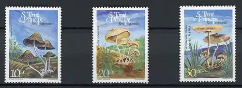 Sao Tomé und Principe 937-39 postfrisch Pilze #IJ006