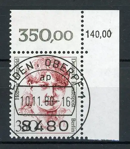 Berlin 828 KBWZ gestempelt Weiden, Originalgummi #J461