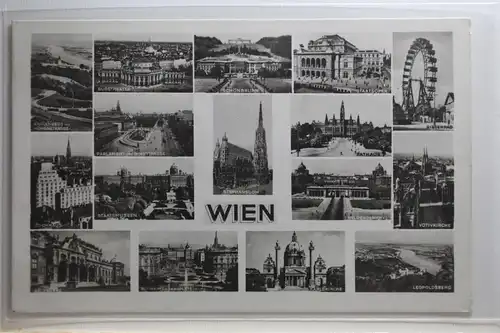 AK Wien Mehrbildkarte (Staatsoper, Karlskirche usw.) 1947 #PI647