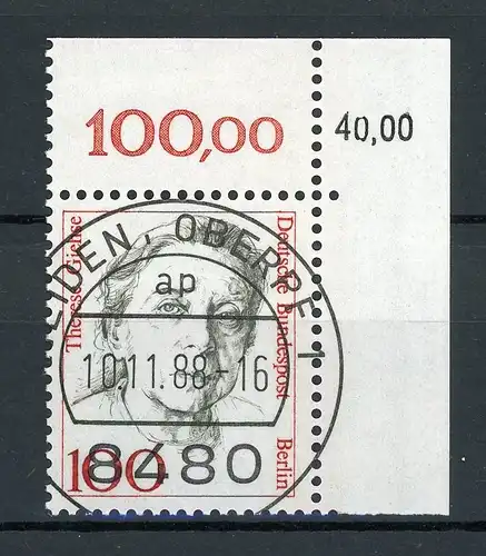 Berlin 825 KBWZ gestempelt Weiden, Originalgummi #JJ458