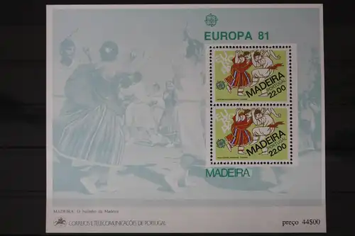 Portugal Madeira Block 2 mit 70 postfrisch Europa #UV021