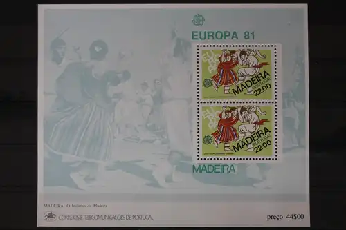 Portugal Madeira Block 2 mit 70 postfrisch Europa #UV024