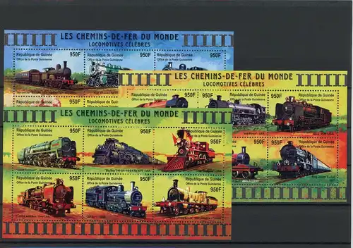 Guinea Kleinbogen 3091-3108 postfrisch Eisenbahn #IX049