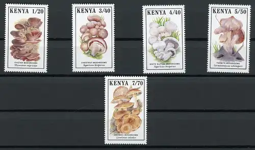 Kenia 486-490 postfrisch Pilze #IF498