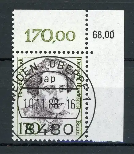 Berlin 826 KBWZ gestempelt Weiden, Originalgummi #JJ459