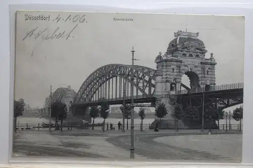 AK Düsseldorf Rheinbrücke 1906 #PI617