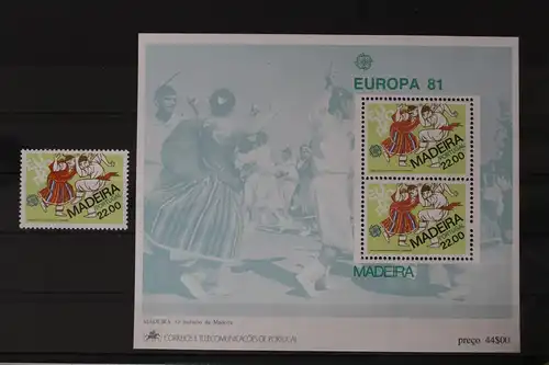 Portugal Madeira Block 2 mit 70 postfrisch Europa #UU866