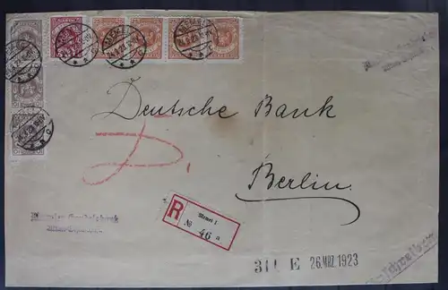 Memel 3x 141,4x 143,146 auf Brief als Mischfrankatur E-Brief nach Berlin #BB322