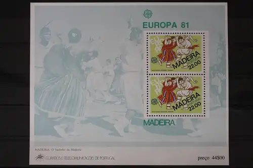 Portugal Madeira Block 2 mit 70 postfrisch Europa #UV018