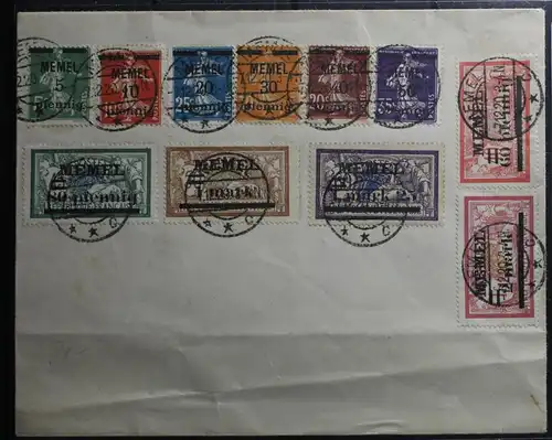 Memel mit 18-23 auf Brief als Mischfrankatur #BA986