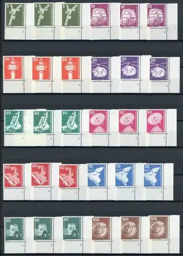 Bund DS Industrie + T. alte Fluoresz. 846 ff postfrisch FN 1-3 #JE835