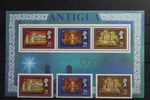Antigua und Barbuda 281-283, Block 4 mit 281-283 postfrisch #UW147