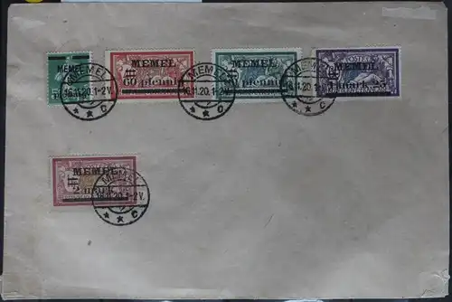 Memel auf Brief als Mischfrankatur #BB222