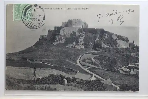 AK Island of Jersey Mont Orgueil Carstie 1911 #PI654