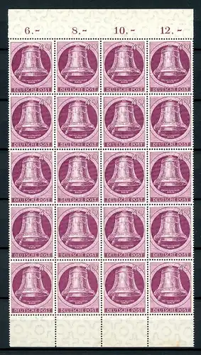 Berlin 20er Bogenteil 79 postfrisch Ober- + Unterrand #JE709