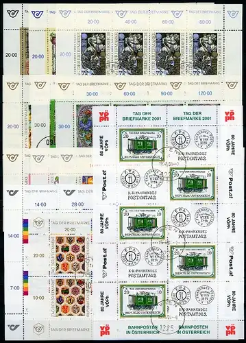 Österreich Kleinbogen Tag der Briefmarke 1990-01 (218€) gestempelt #IM408