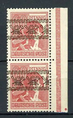 Bizone senkr. Paar Bogenrand 49 I a postfrisch geprüft Schlegel #JJ579