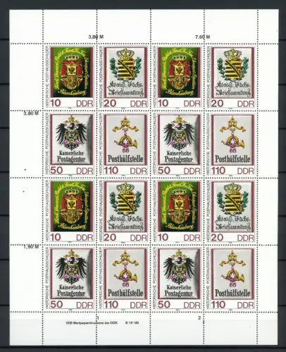 DDR ZD-Bogen 3306-3309 postfrisch WPD 3 #JE726
