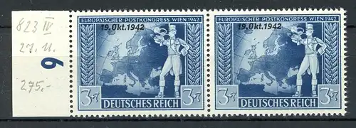 Deutsches Reich Plattenfehler 823 IV postfrisch #JJ802