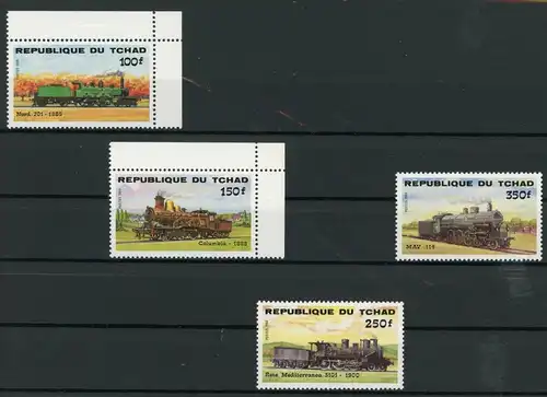 Tschad 1074-1077 postfrisch Eisenbahn #IX115